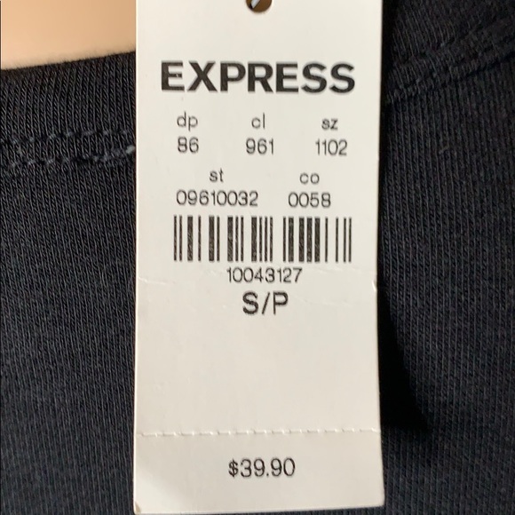 🌸NWT EXPRESS BLACK LONG SLEEVE BLOUSE - Picture 8 of 10
